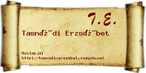 Tasnádi Erzsébet névjegykártya