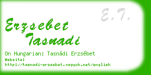 erzsebet tasnadi business card