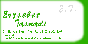 erzsebet tasnadi business card